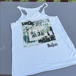 Small Beatles tank top with some pilling around the pits